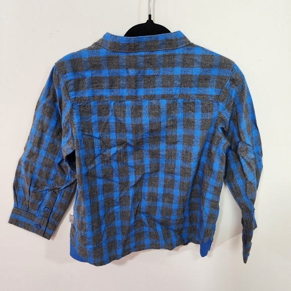 Stella McCartney Blue and Gray Kids Button Down Shirt - Picture 2 of 4